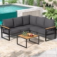 thumbnail image 6 of COMLAX FIELD Patio Furniture Set, 6-Piece Outdoor Sectional Sofa Set, L Shape Patio Conversation Set, Outdoor Couch with Coffee Table, 6 of 6