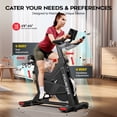 thumbnail image 3 of LNOW Magnetic Exercise Bike for Home Gym - 45 lbs Flywheel, Commercial Grade Indoor Cycling Bike, Stationary Bike with LCD Monitor & APP, 3 of 11