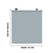 Feledorashia Sun-Proof and Heat-Insulating Curtain for Automobile Sunshade Automatic Roller Shutter Household Automatic Retractable Window Sunshade for Automobile Sunshade,19.68x49.21in Gray