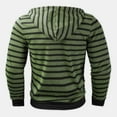 thumbnail image 5 of XIAONU Mens Hoodies Trendy Striped Print Drawstring Button Hoodie Loose Long-Sleeved Pullover Hooded Sweatshirt, 5 of 5