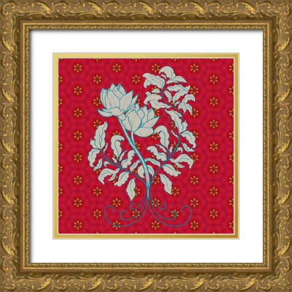 Murdock, Ramona 12x12 Gold Ornate Wood Framed with Double Matting Museum Art Print Titled - Lotus