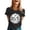 Black, variant on DGMIOCS Black and White Disco Ball Club Retro T-Shirt Women's Short Sleeve Casual Party T-Shirt XL