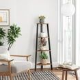 thumbnail image 5 of VASAGLE Ladder Shelf 4-Tier Corner Shelf Stand Bookshelf Plant Stand Display Shelf for Living Room Office Rustic Brown and Black, 5 of 7