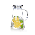 thumbnail image 1 of 2 Liter Glass Pitcher with Lid, Glass Carafe for Water, Iced Tea/Wine/Coffee/Mil, 1 of 5