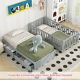 thumbnail image 2 of Bellemave Twin Size Platform Bed Frame with Storage Drawers and Fence Guardrails Convertible Twin Daybed and Floor Bed for Teens (Twin, Gray), 2 of 11