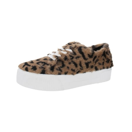 

Jessica Simpson Womens Edda Faux Shearling Fashion Sneakers Brown 6 Medium (B M)