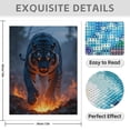 thumbnail image 3 of Diamond Art Kits for Adults - 5d Tiger Blaze Night Power Fire Diamond Painting for Adults, Diamond Art for Adults Beginners, Diamond Painting Kits for Adults for Home Wall Decor, 3 of 7