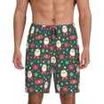 thumbnail image 2 of Picia Santa Claus Pajama Shorts for Men, Men's Pajama Bottoms, Sleepwear,Short Pajama Pants-Small, 2 of 9