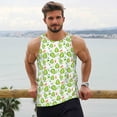 thumbnail image 4 of Wukai Kawaii Avocado Print Men’s Workout Tank Top Sleeveless Muscle T shirt Gym Running Fitness Tank Top-3X-Large, 4 of 7