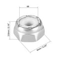 thumbnail image 2 of 4#-40 Nylon Insert Hex Lock Nuts, 304 Stainless Steel, 20 Pcs, 2 of 5