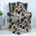thumbnail image 4 of Dog Lover Soft Flannel Fleece Throw Blanket, Canine Breeds Bulldog Chihuahua Siberians and Retriever Love Heart Paw Prints, Cozy Plush for Indoor and Outdoor Use, 60" x 80", Multicolor, by Ambesonne, 4 of 5