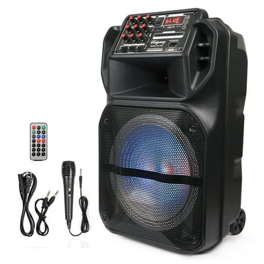 Dazone 12" Loud Bluetooth Portable Party Speaker Subwoofer w/ FM USB SD Card AUX & Mic