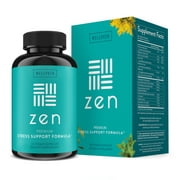 WellPath Zen Anxiety and Stress Relief Supplement with Ashwagandha, L-Theanine, Rhodiola Rosea, Hawthorne - 60 Veg. Capsules