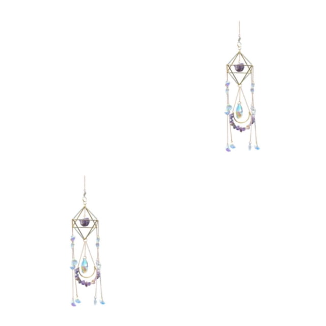 Advancent Crystal Suncatcher Colgante Rainbow Maker con marco de metal Decoración Wind Chime Adornos Ventana Interior Árbol de Navidad Type6 NO6