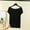 01 Black, variant on Weiqiqre Womens Tops Crewneck Slim Fitted Short Sleeve T-Shirt Stretchy Bodycon Basic Tee Tops