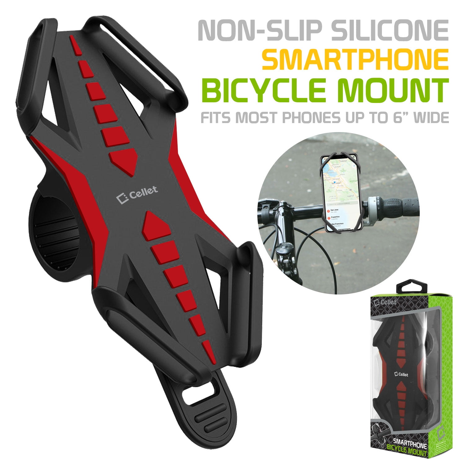 Bike Phone Mount, Universal Bicycle Holder Mount for iPhone 14 Pro Max, 14 Pro, 14, Galaxy Z Fold4, A23, S22 Plus, S22 Ultra and more