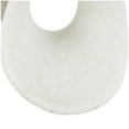 thumbnail image 4 of 8" x 15" White Polystone Wavy Shaped Abstract Sculpture with Cutouts and Speckled Texturing, by DecMode, 4 of 9