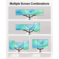 thumbnail image 6 of MOUNT PRO Gas Spring Arm Triple Desk Monitor Mount with Dual C-Clamp for 3 Screens up to 32 Inches, Supports 4.4-19.8 lb Display for Home Office & Gaming, 6 of 9
