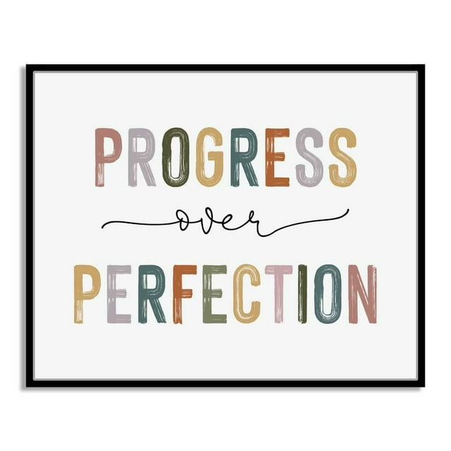 Inspirational Wall Art Prints Progress Over Perfection Poster Painting ...