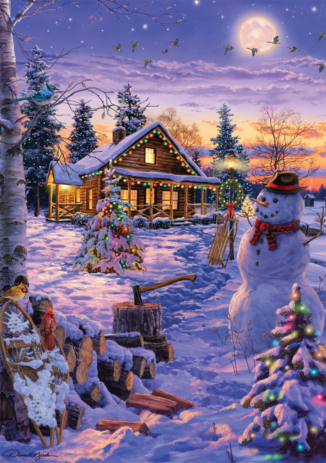 Buffalo Games 500-Piece Darrell Bush Holiday Bliss Jigsaw Puzzle