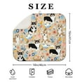 thumbnail image 4 of Corgi Dog and Flower Florals Dish Drying Mat for Kitchen 1 Pack, Ultra Absorbent Microfiber Dishes Drainer Mats,16"x18", 4 of 6