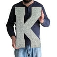 thumbnail image 3 of Huge 20" Metal Letter "K" Wall Decor, Silver with Rusted Edges, Galvanized Wall Mountable Decoration for Country, Mid-Century, or Farmhouse Themed Room or Event, 3 of 6