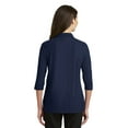 thumbnail image 2 of Port Authority Women's Silk Touch 3/4-Sleeve Polo. L562, 2 of 2