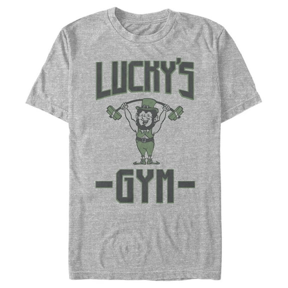 Men's Lost Gods St. Patrick's Day Lucky's Gym Graphic Tee Athletic Heather Small