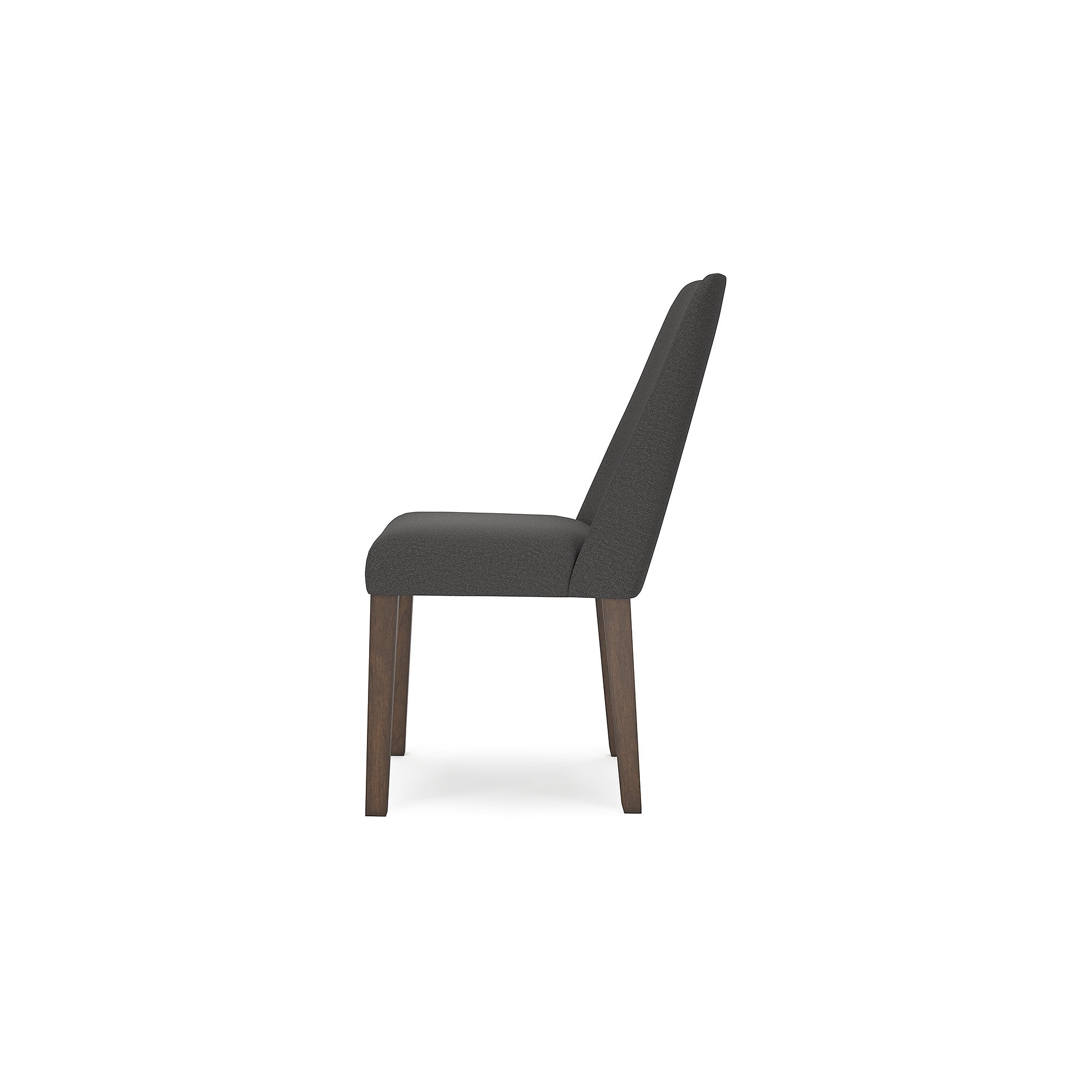 Signature Design by Ashley Lyncott Contemporary Dining Room Upholstered Side Chair with Foam Cushion, Set of 2, Dark Gray & Brown