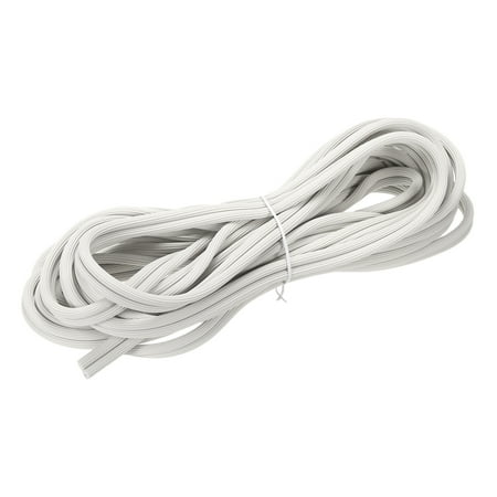 Uxcell 15M/49.21Ft Silicone Window Screen Spline Sealing Strip, 6.5mm OD White