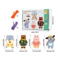 thumbnail image 3 of Tarjetas de costura para niñosAnimales para enhebrar Tableros Práctica de atar zapatos Actividades tranquilas para niños Juguetes de motricidad fina Juguete de viaje por carretera para niños, 3 of 6