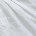 thumbnail image 4 of Amazhiyu Women's Linen Crop Pants Wide Leg Straight Pleated Front Ankle Trouser, 4 of 7