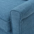 thumbnail image 4 of GDF Studio Mia Mid-Century Modern Fabric Loveseat, Muted Blue, 4 of 7