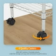 thumbnail image 7 of YRLLENSDAN 3 Tier Metal Shelving Units for Home, 450 lbs Capacity Storage Shelves for Kitchen 23" L x 13" W x 32" H Heavy Duty Wire Shelving Rack Garage with Wheels for Pantry Closet Laundry, 7 of 7