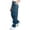 #Blue, variant on Women's High Waist Straight Leg Cargo Pants,Multi Side Pockets with Button,Army Green,Women's Capri XXL
