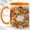 Orange, variant on Pumpkin Floral Wreath Coffee Mug, Autumn Harvest Mug, Ceramic 11 oz