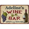 thumbnail image 1 of Adeline's Rustic Wine Bar Sign Wall Décor Kitchen Gift 8 x 12 Matte Finish Metal 108120056824, 1 of 1