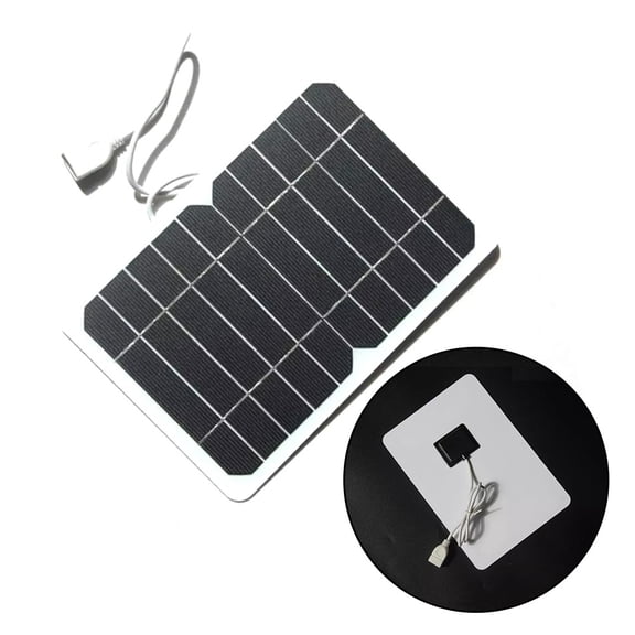 5W 5V Solar Panel Usb Power Bank Outdoor Camping Hiking Mobile Phone Charger