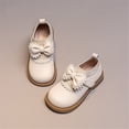 thumbnail image 2 of LNMQLPDBS Kid Shoes Comfort Non-Slip Dress Shoes Match with School Uniform Flower Girl Bowknot Decoration Princess Shoes Size 9 Toddler Shoes Girls Communion Wedding Sock Shoes for Baby Girl, 2 of 6