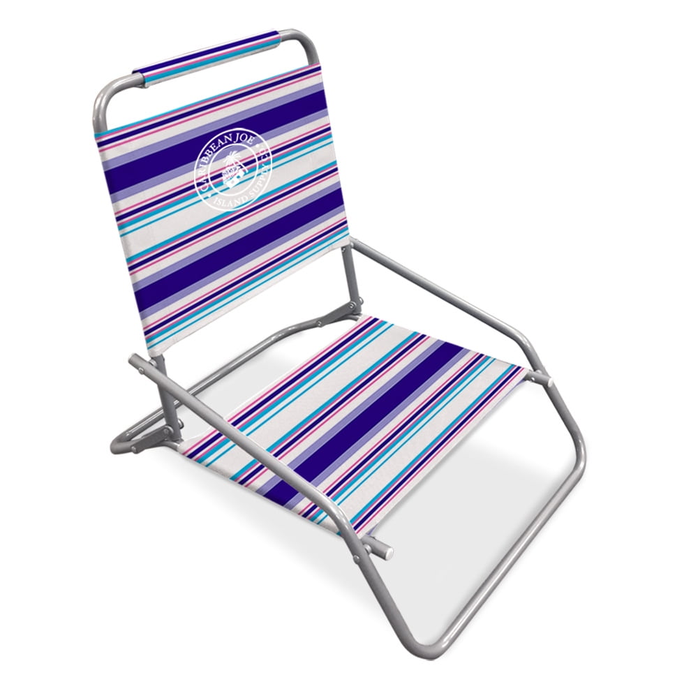 Minimalist Caribbean Joe 5 Position Folding Beach Chair with Simple Decor