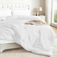thumbnail image 3 of Dhole 7-Piece Bed in Bag - California King Size Comforter Sets, Pillowcases & Sheet Collection for Cozy Bedding Sets White, 3 of 14