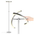 thumbnail image 1 of Brightech Halo Split LED Torchiere Bright Standing Floor Lamp, Platinum Silver, 1 of 12
