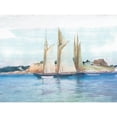 thumbnail image 3 of Lula Bijoux and Company 18x15 Black Modern Framed Museum Art Print Titled - Seaside Boating, 3 of 5