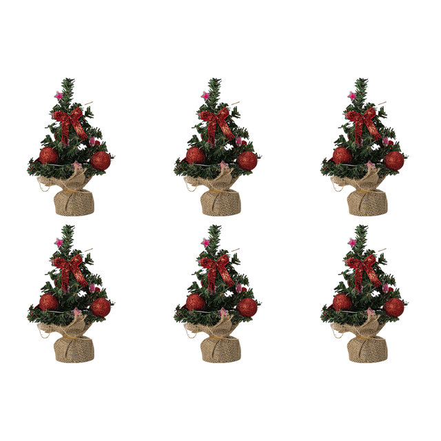 Mini Adorno Navidad Con Centros Mesa LED () Rojo