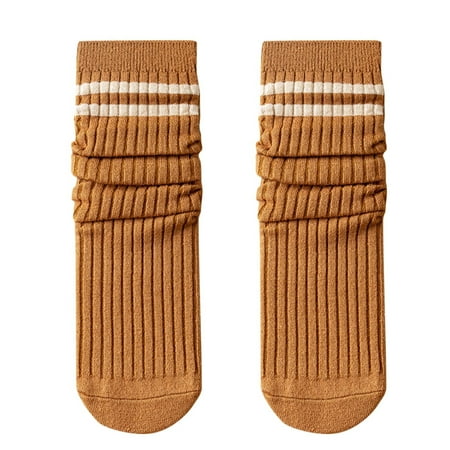 

ASEIDFNSA Mens Novelty Dress Socks Thigh High Socks Tall Women Knitted Cotton Striped Socks Mid Tube Autumn And Qinter All Long Tube Pure Cotton Pile Socks