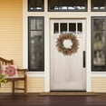 thumbnail image 3 of CC Christmas Decor 30" Green and Red Puleo International Artificial Daisy Floral Spring Wreath, 3 of 3