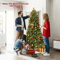 thumbnail image 4 of Gymax 6 FT Artificial Xmas Tree w/ 721 PE PVC Branch Tips & Folding Metal Stand, 4 of 10