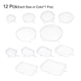 thumbnail image 3 of Unique Bargains Silicone Stretch Lid 12Pack Round Rectangle Container Lid for Food Cover 2Color, 3 of 6
