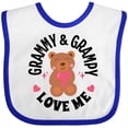 thumbnail image 3 of Inktastic Grammy and Grampy Love Me Grandchild Bear Boys or Girls Baby Bib, 3 of 4