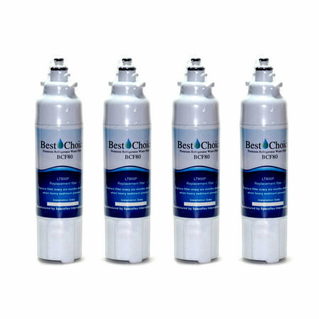 4-PACK REFRIGERATOR WATER FILTER FITS LG LT800P LT800PC ADQ73613401 (Best Rated Water Filter Pitcher)